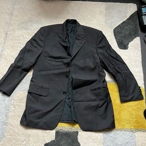 Boss dark grey wool oversized menswear blazer